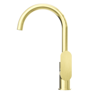NERO ECCO KITCHEN MIXER 340MM BRUSHED GOLD