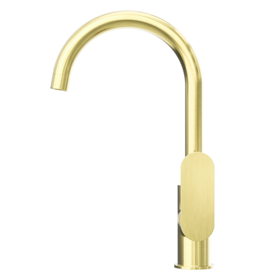 NERO ECCO KITCHEN MIXER 340MM BRUSHED GOLD