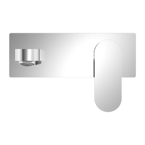 NERO ECCO WALL BASIN/BATH MIXER 206MM CHROME