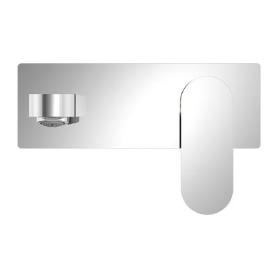 NERO ECCO WALL BASIN/BATH MIXER 206MM CHROME