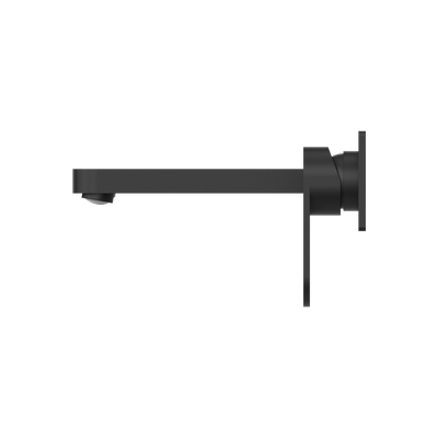 NERO ECCO WALL BASIN/BATH MIXER 206MM MATTE BLACK