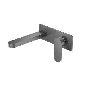 NERO ECCO WALL BASIN/BATH MIXER 206MM GUN METAL