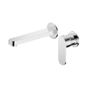 NERO ECCO WALL BASIN/BATH MIXER SEPARATE BACK PLATE 60MM CHROME