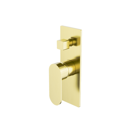 NERO ECCO SHOWER MIXER WITH DIVERTER 210MM BRUSHED GOLD
