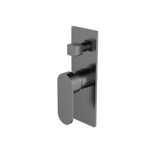 NERO ECCO SHOWER MIXER WITH DIVERTER 210MM GUN METAL