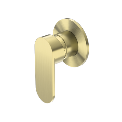 NERO ECCO SHOWER MIXER ROUND PLATE BRUSHED GOLD