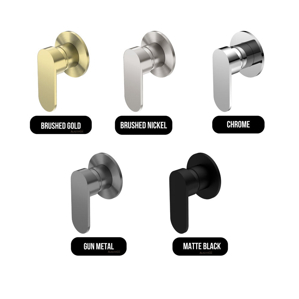 NERO ECCO SHOWER MIXER ROUND PLATE BRUSHED GOLD