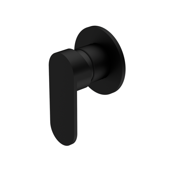 NERO ECCO SHOWER MIXER ROUND PLATE MATTE BLACK