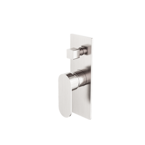 NERO ECCO SHOWER MIXER WITH DIVERTER 210MM BRUSHED NICKEL