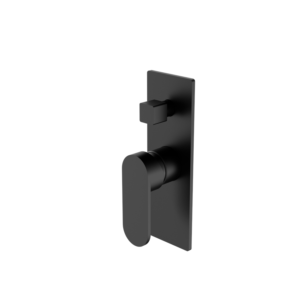 NERO ECCO SHOWER MIXER WITH DIVERTOR 210MM MATTE BLACK