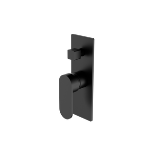 NERO ECCO SHOWER MIXER WITH DIVERTER 210MM MATTE BLACK