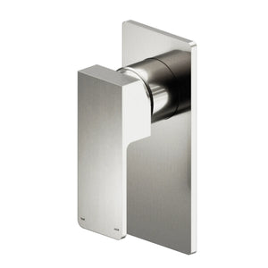 NERO CELIA SHOWER MIXER RECTANGULAR BACKPLATE 150MM BRUSHED NICKEL