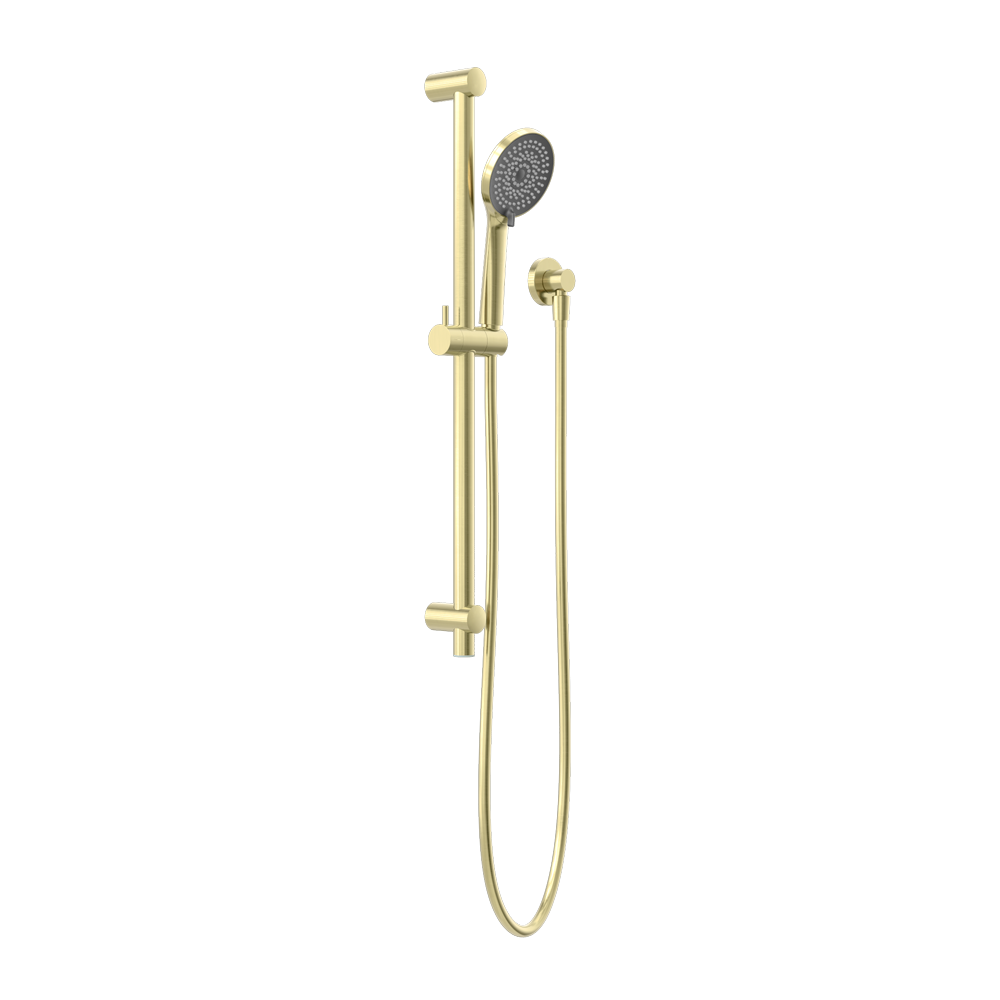 NERO ROUND METAL PROJECT SHOWER RAIL 692MM BRUSHED GOLD