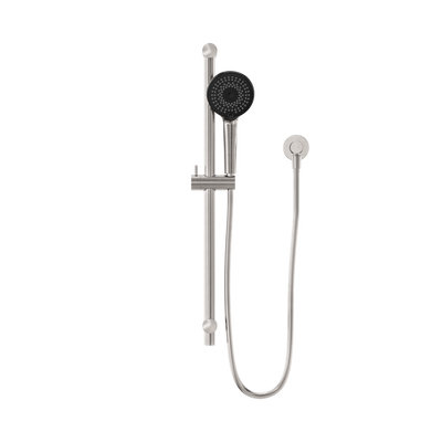 NERO ROUND METAL PROJECT SHOWER RAIL 692MM BRUSHED NICKEL