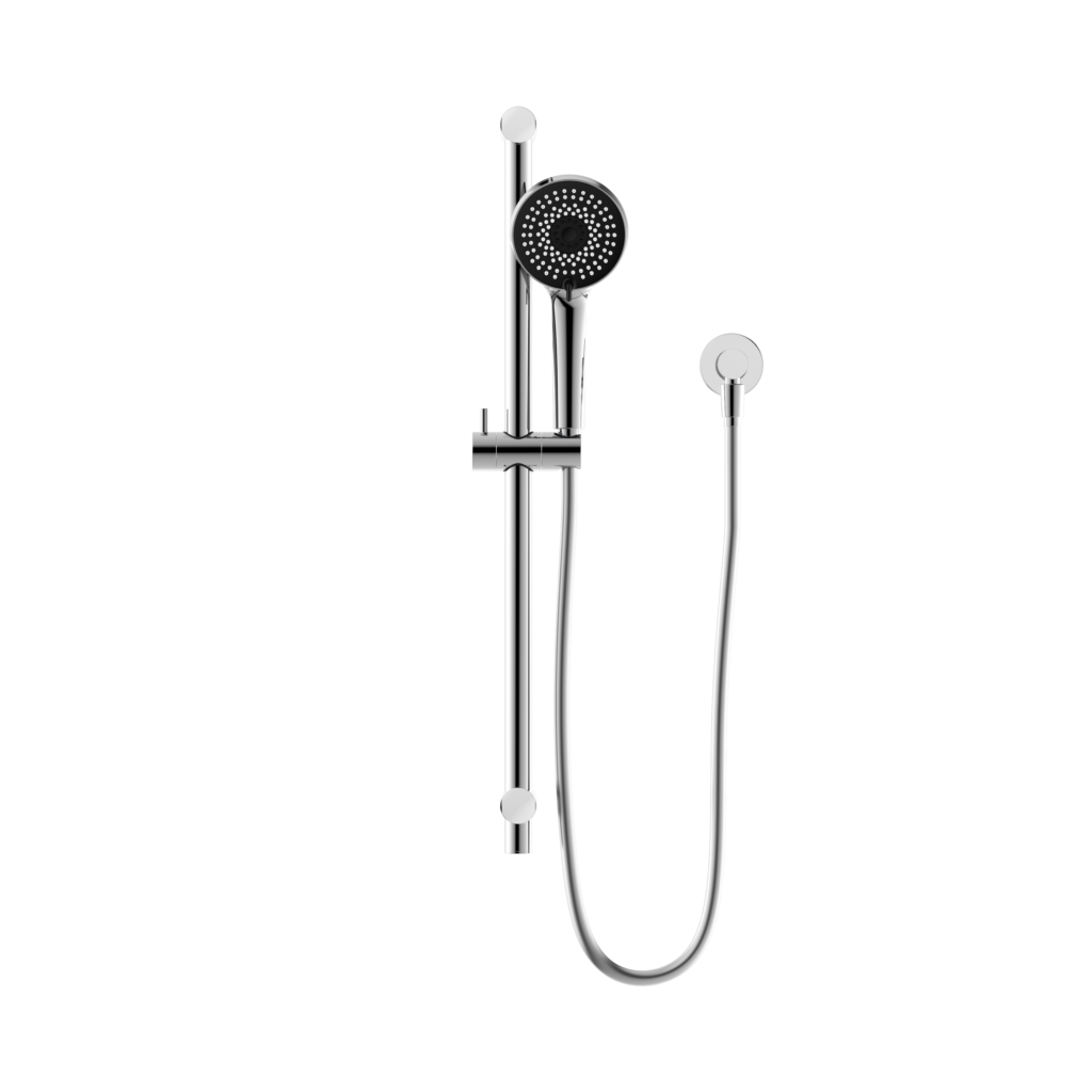 NERO ROUND METAL PROJECT SHOWER RAIL 692MM CHROME