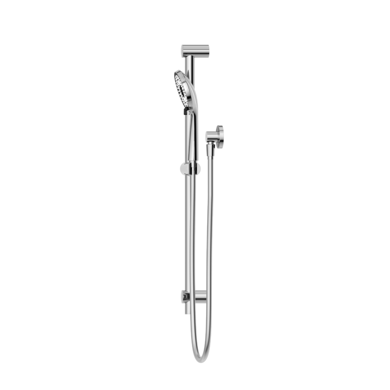 NERO ROUND METAL PROJECT SHOWER RAIL 692MM CHROME