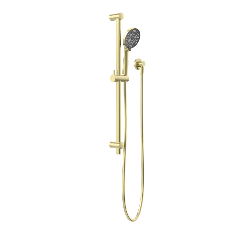 NERO ROUND METAL PROJECT SHOWER RAIL 692MM BRUSHED GOLD