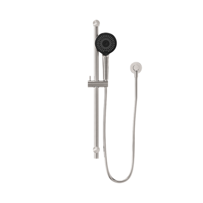 NERO ROUND METAL PROJECT SHOWER RAIL 692MM BRUSHED NICKEL