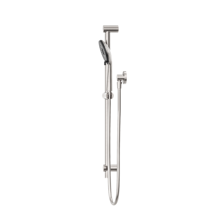 NERO ROUND METAL PROJECT SHOWER RAIL 692MM BRUSHED NICKEL