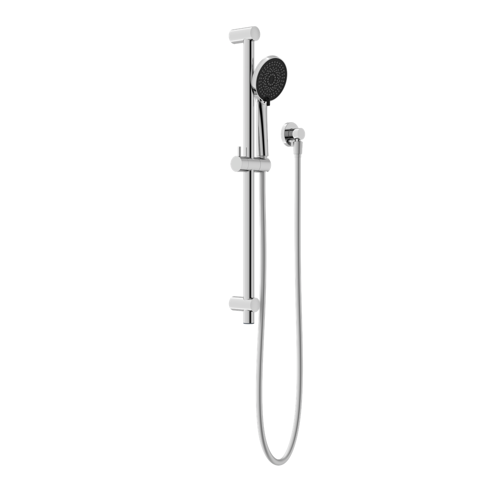 NERO ROUND METAL PROJECT SHOWER RAIL 692MM CHROME