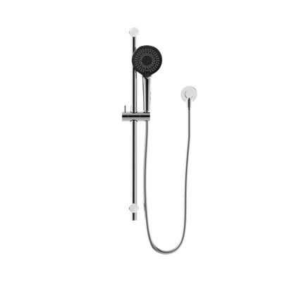 NERO ROUND METAL PROJECT SHOWER RAIL 692MM CHROME