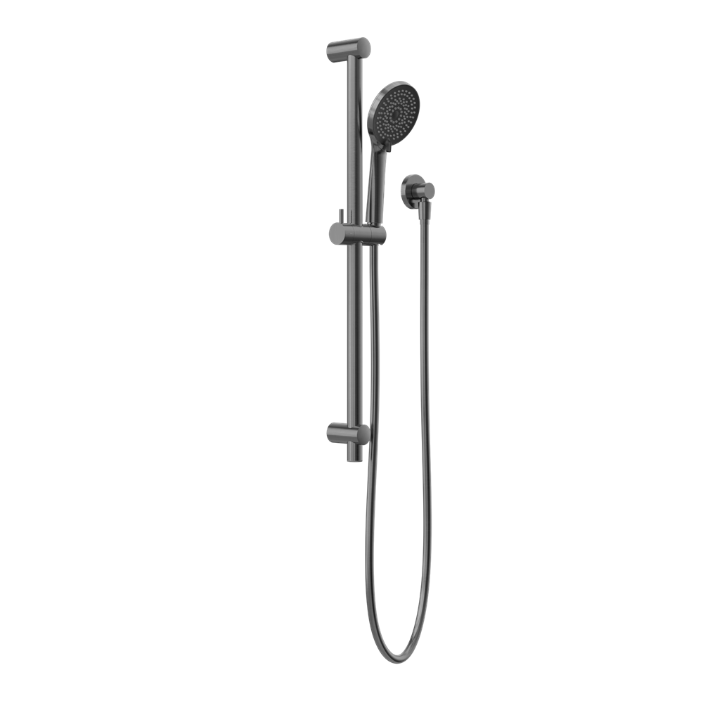 NERO ROUND METAL PROJECT SHOWER RAIL 692MM GUN METAL