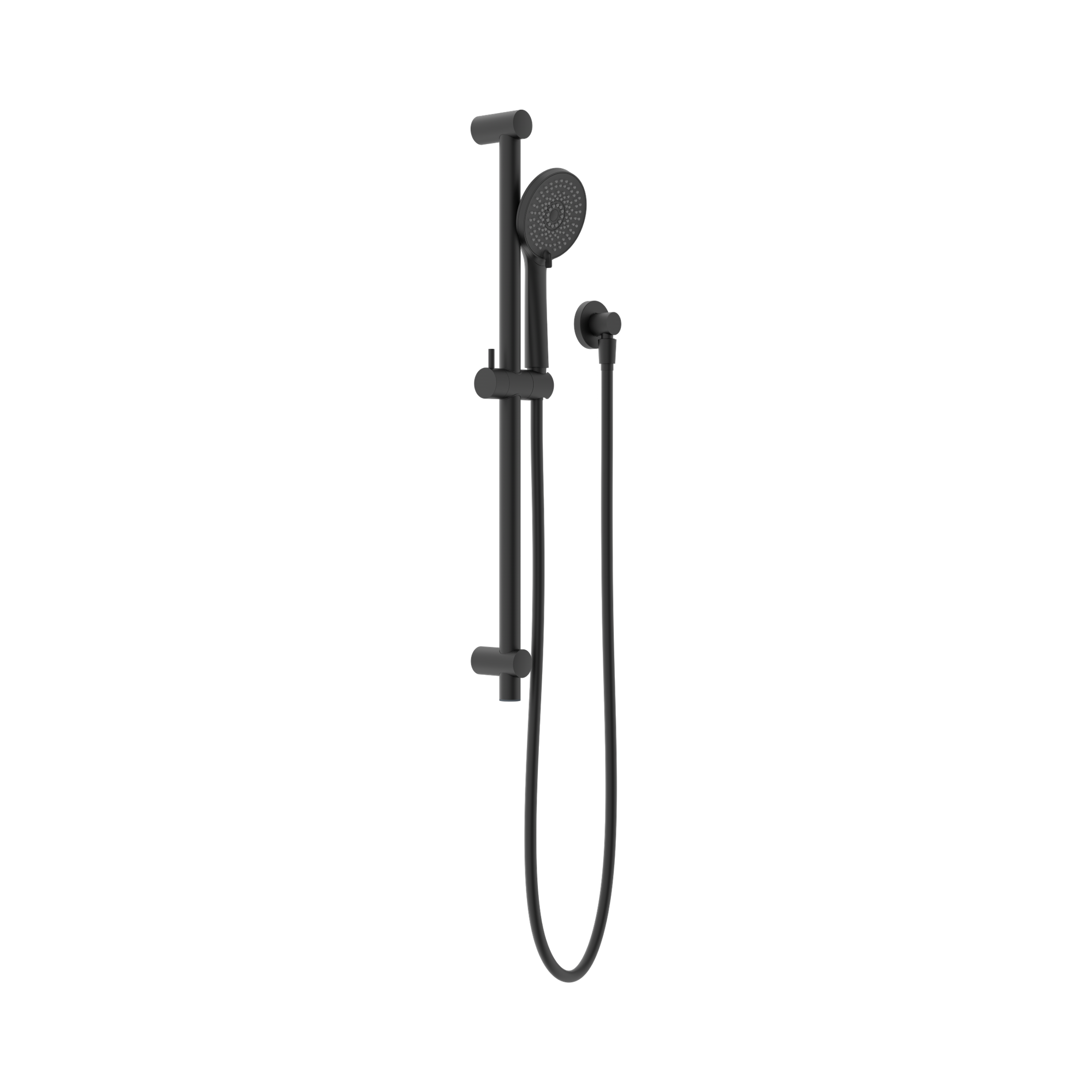 NERO ROUND METAL PROJECT SHOWER RAIL 692MM MATTE BLACK