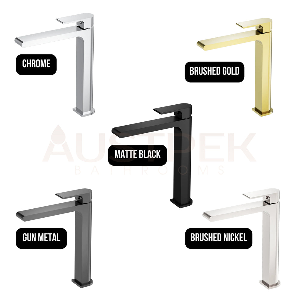 NERO BIANCA TALL BASIN MIXER 274MM MATTE BLACK