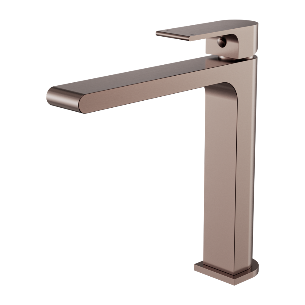 NERO BIANCA LEAD FREE MID TALL BASIN MIXER 232MM BRUSHED BRONZE