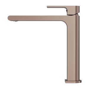 NERO BIANCA MID TALL BASIN MIXER 232MM BRUSHED BRONZE