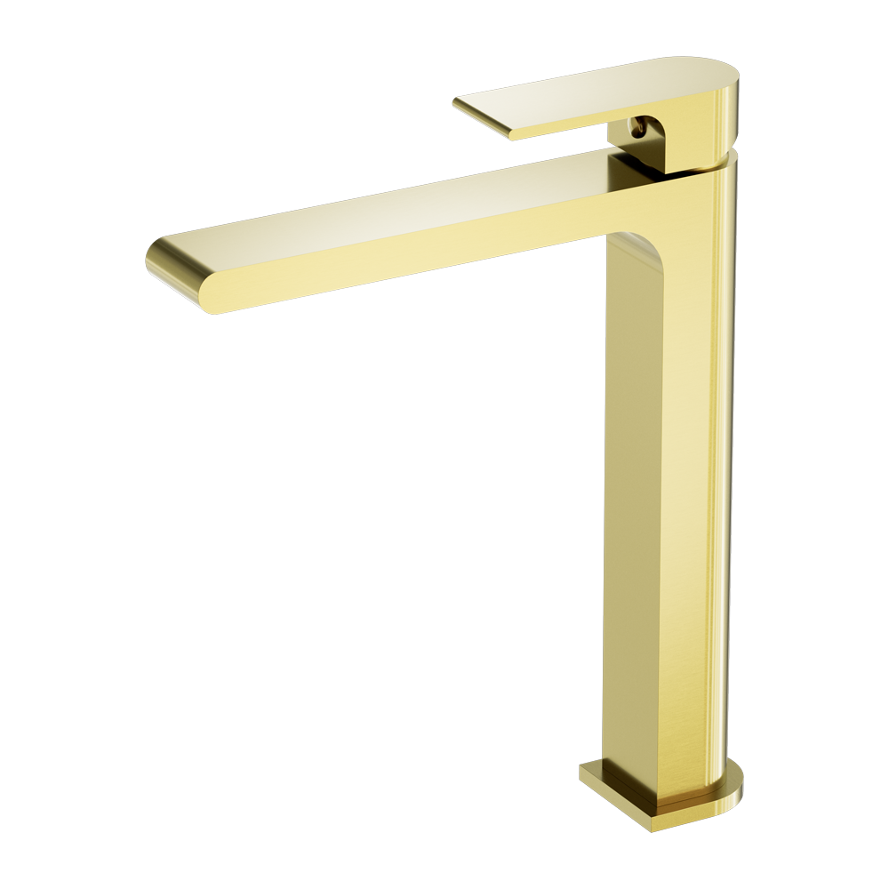 NERO BIANCA TALL BASIN MIXER 273MM BRUSHED GOLD