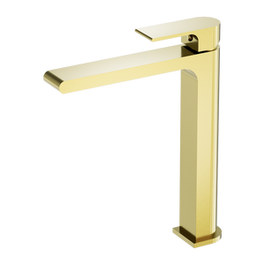 NERO BIANCA TALL BASIN MIXER 274MM BRUSHED GOLD