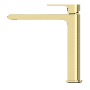 NERO BIANCA MID TALL BASIN MIXER 232MM BRUSHED GOLD