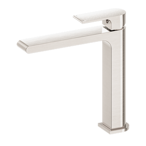 NERO BIANCA MID TALL BASIN MIXER 232MM BRUSHED NICKEL