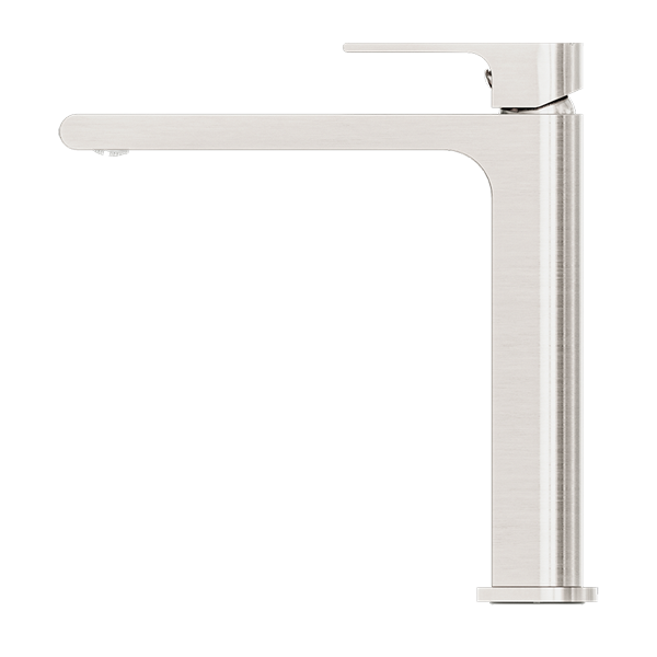 NERO BIANCA MID TALL BASIN MIXER 232MM BRUSHED NICKEL