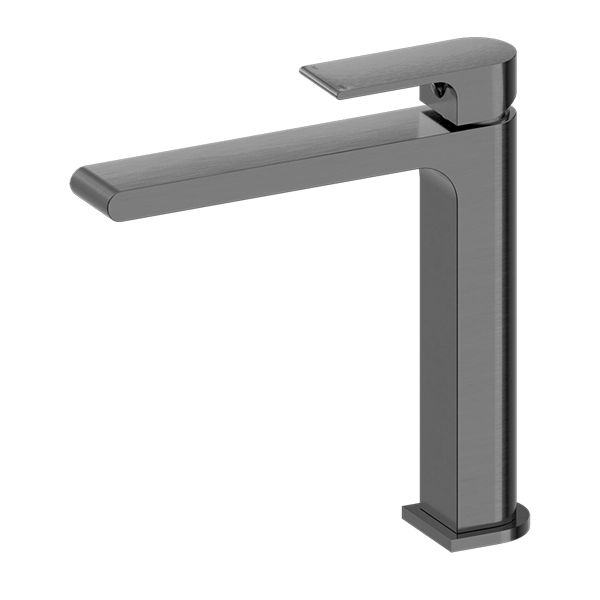 NERO BIANCA MID TALL BASIN MIXER 232MM GUN METAL