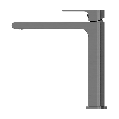 NERO BIANCA MID TALL BASIN MIXER 232MM GUN METAL