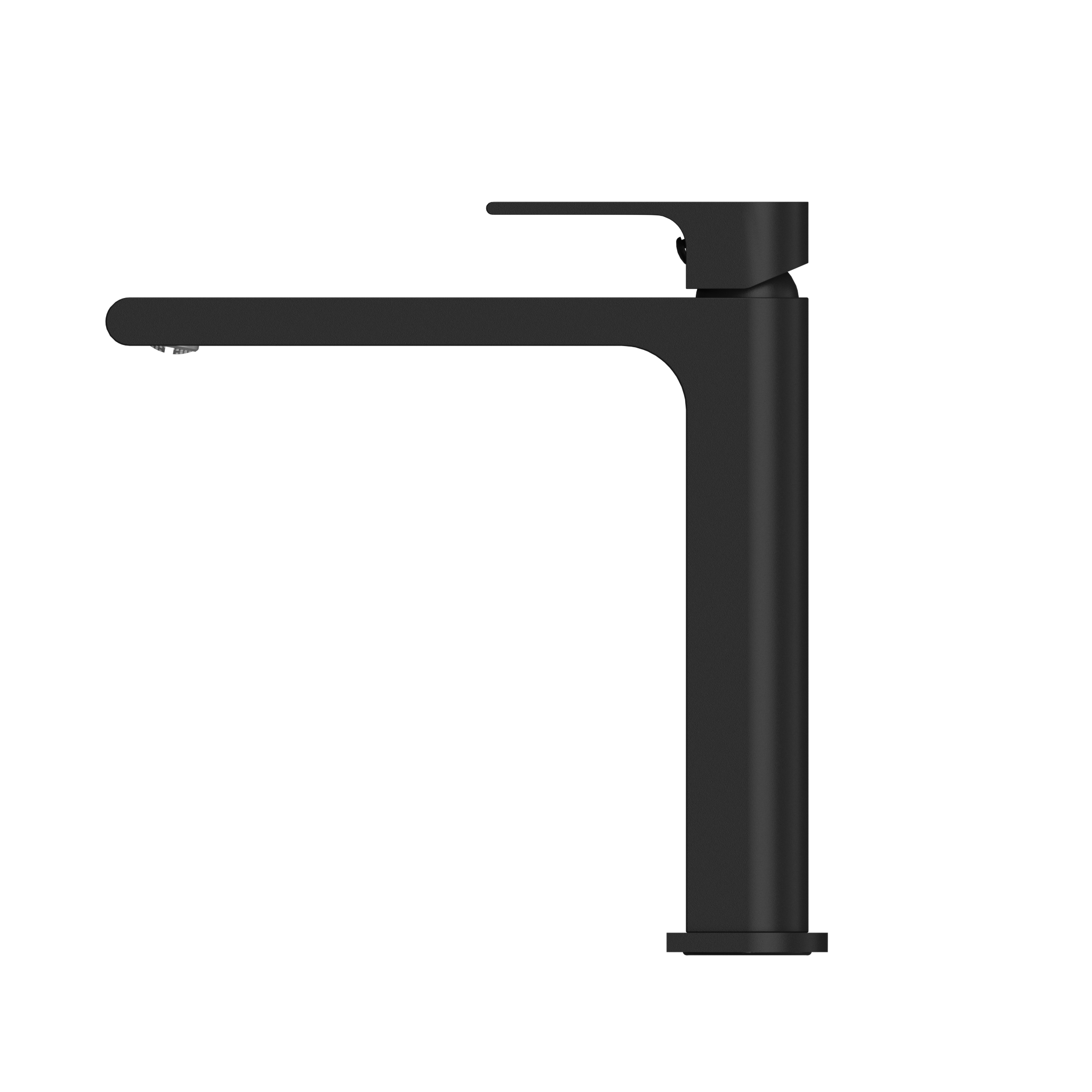 NERO BIANCA MID TALL BASIN MIXER 232MM MATTE BLACK