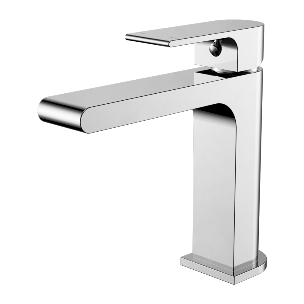 NERO BIANCA BASIN MIXER STRAIGHT SPOUT 169MM CHROME