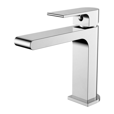 NERO BIANCA LEAD FREE BASIN MIXER STRAIGHT SPOUT 169MM CHROME