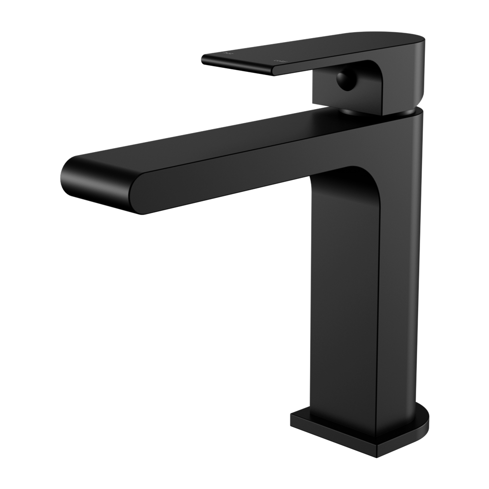 NERO BIANCA BASIN MIXER STRAIGHT SPOUT 169MM MATTE BLACK