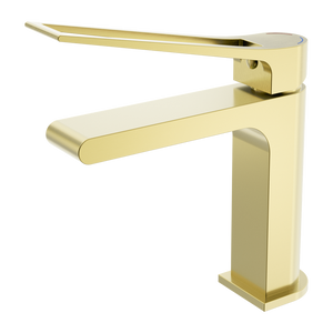 NERO BIANCA CARE BASIN MIXER 198MM BRUSHED GOLD