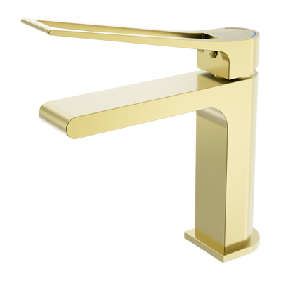 NERO BIANCA CARE BASIN MIXER 198MM BRUSHED GOLD