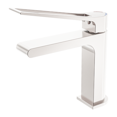 NERO BIANCA CARE BASIN MIXER 198MM BRUSHED NICKEL