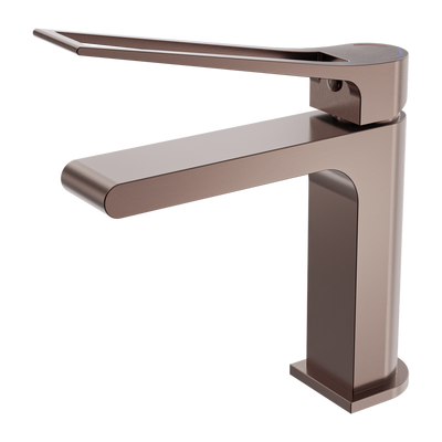 NERO BIANCA CARE BASIN MIXER 198MM BRUSHED BRONZE