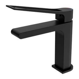 NERO BIANCA CARE BASIN MIXER 198MM MATTE BLACK