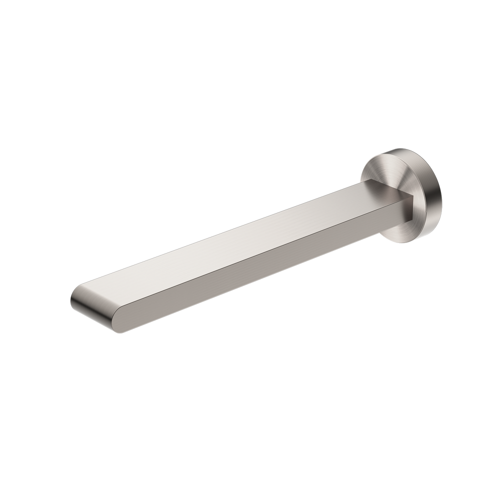NERO BIANCA WALL BASIN/ BATH SPOUT 240MM BRUSHED NICKEL