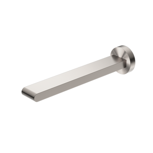 NERO BIANCA WALL BASIN/ BATH SPOUT 240MM BRUSHED NICKEL