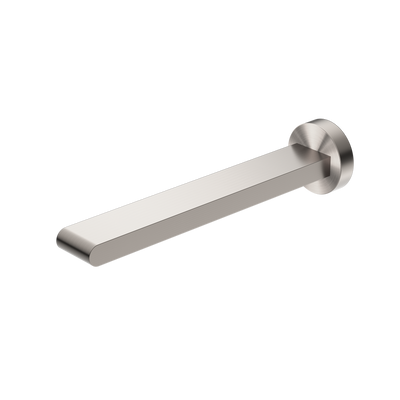 NERO BIANCA WALL BASIN/ BATH SPOUT 240MM BRUSHED NICKEL