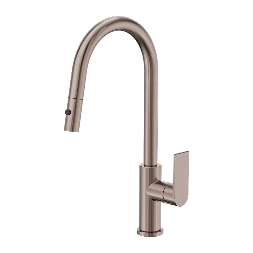 NERO BIANCA LEAD FREE PULL OUT SINK MIXER WITH VEGIE SPRAY FUNCTION 451MM BRUSHED BRONZE